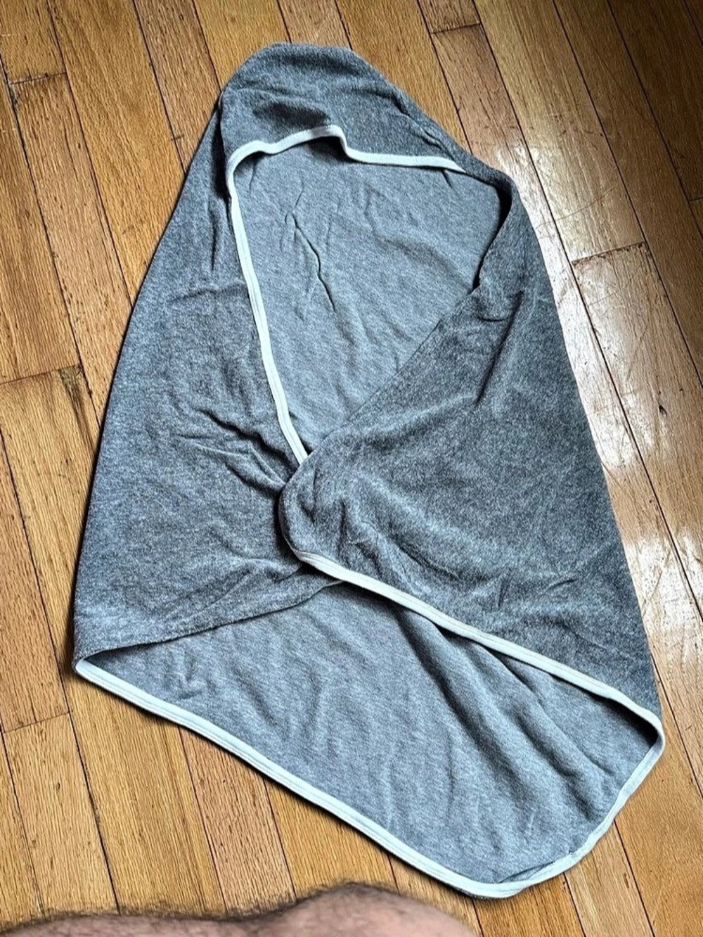 Burt's Bees Baby Organic Knit Terry Hooded Towel Gray